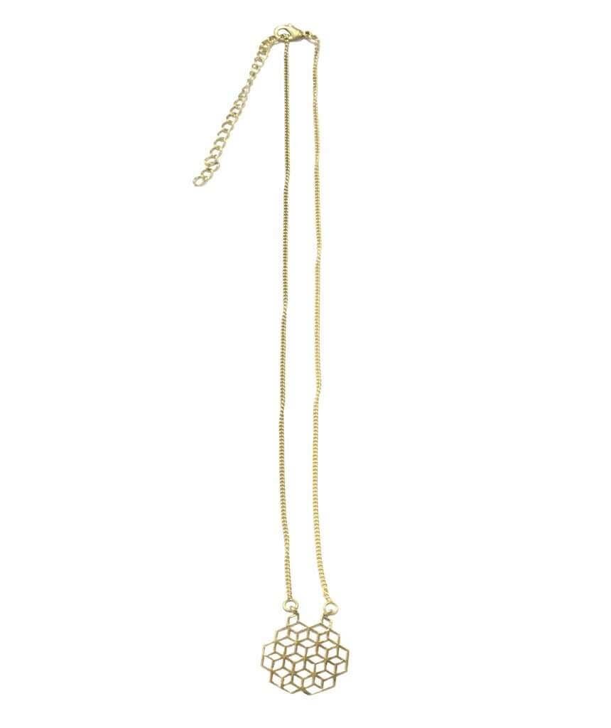 Collar Colgante Panal - Oro