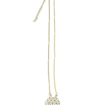 Halskette mit Wabenanhänger - Gold