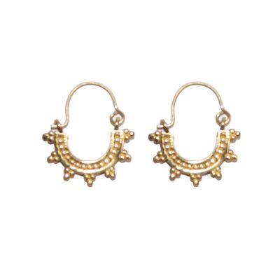 Tiny Boho Hoop Earrings - Gold
