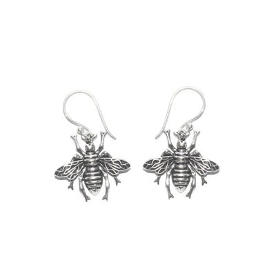 Bee Earrings - Silver