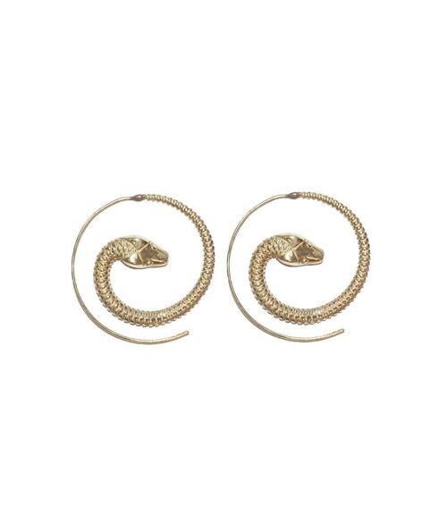 Snake Swirl Earrings - Gold