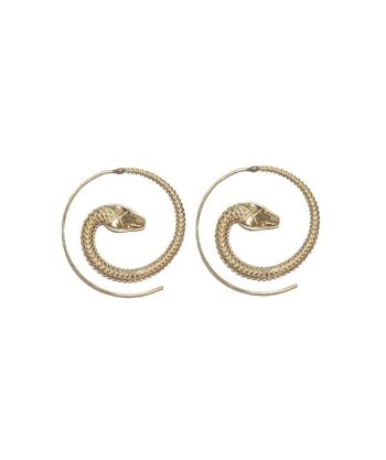 Boucles d'Oreilles Tourbillon Serpent - Or 1