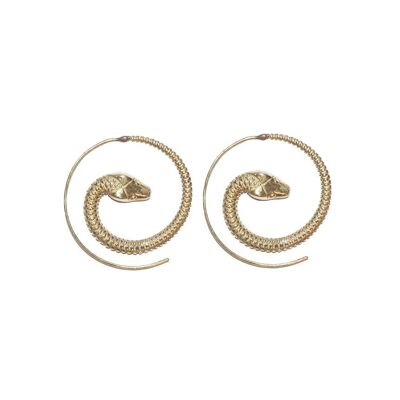 Snake Swirl Earrings - Gold