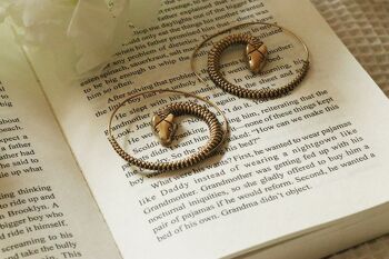 Boucles d'Oreilles Tourbillon Serpent - Or 7