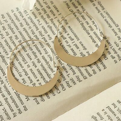 Boucles d'oreilles demi-cercle - Argent
