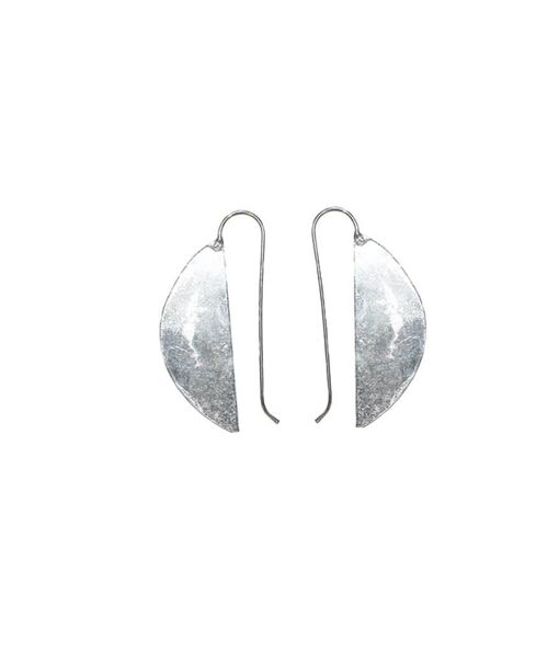 Half Moon Earrings - Silver