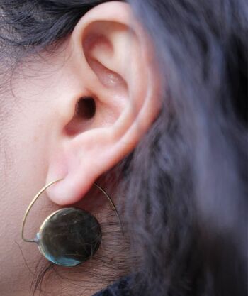 Boucles d'oreilles Pendantes Cercle - Or 8