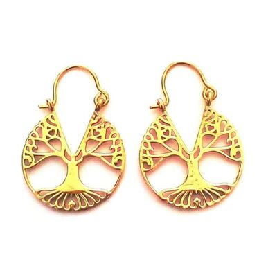 Tree of Life Earrings - Gold