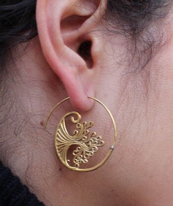 Boucles d'Oreilles Arbre Or 5