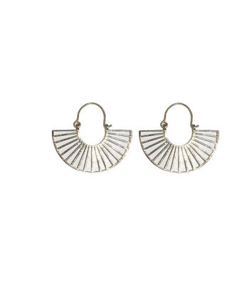 Boucles d'Oreilles Éventail Cléopâtre - Argent Petit 1