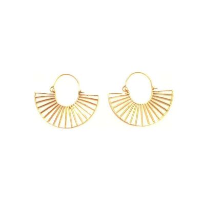 Cleopatra Fan Earrings - Gold Small