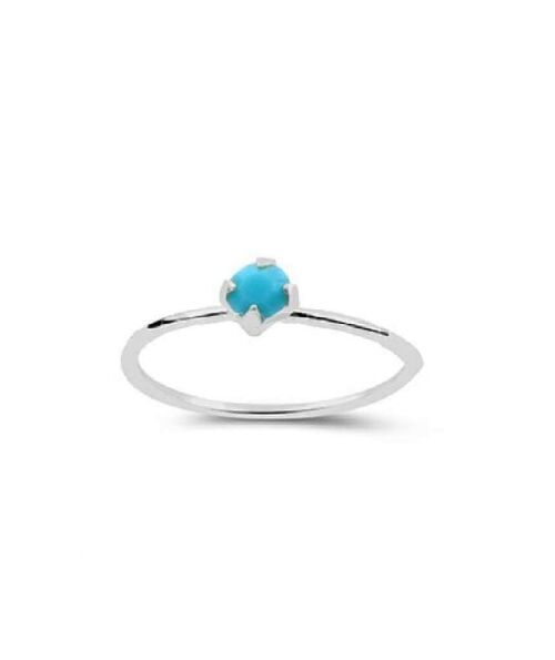 Sterling Silver Nose Ring with Stone - Turquoise