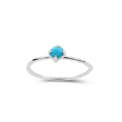 Sterling Silver Nose Ring with Stone - Turquoise