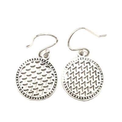 Aretes Gota Círculo - Plata