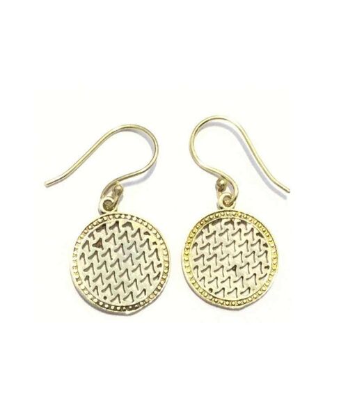 Drop Circle Earrings - Gold