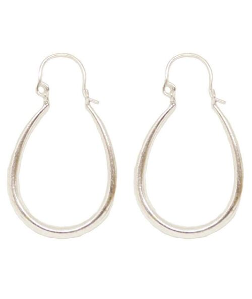 Classic Teardrop Earrings - Silver Large