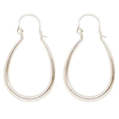Classic Teardrop Earrings - Silver Large