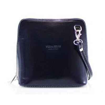 Vera Leather Bag - Navy