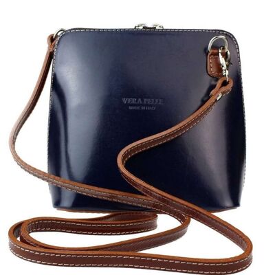 Vera Leather Bag - Black & Brown