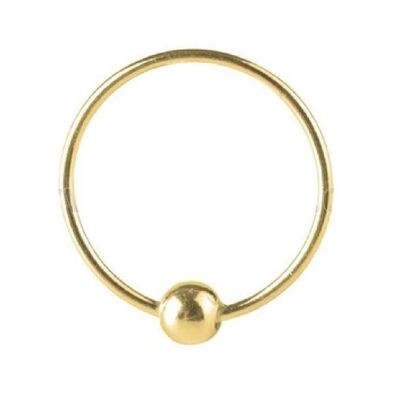 Gold Nose Ring with Ball