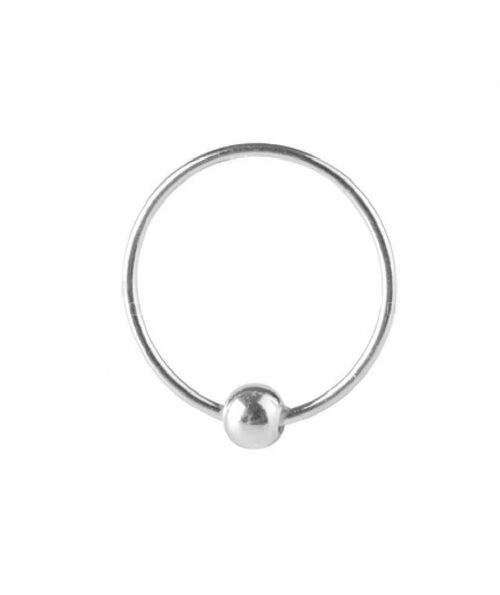 Sterling Silver Nose Ring with Ball