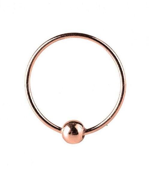 Unisex Classic Rose Gold Nose Ring - Classic Rose Gold Nose Ring With Ball