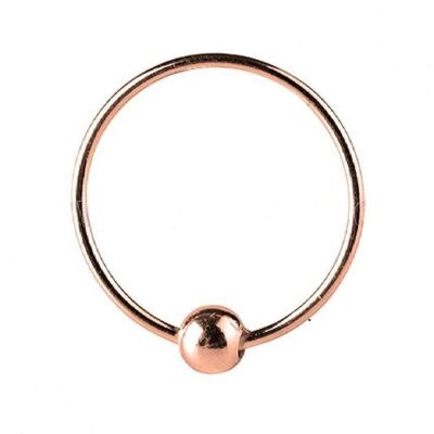 Unisex Classic Rose Gold Nose Ring - Classic Rose Gold Nose Ring With Ball