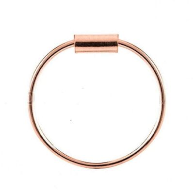 Unisex Classic Rose Gold Nose Ring - Classic Rose Gold Nose Ring With Line