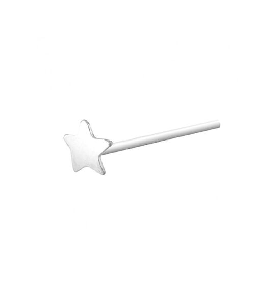 Silver & Gold Plated Nose Stud - Silver Star