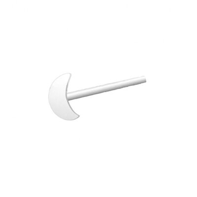 Silver & Gold Plated Nose Stud - Silver Moon