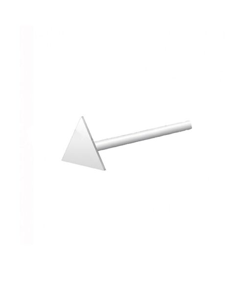 Silver & Gold Plated Nose Stud - Silver Triangle