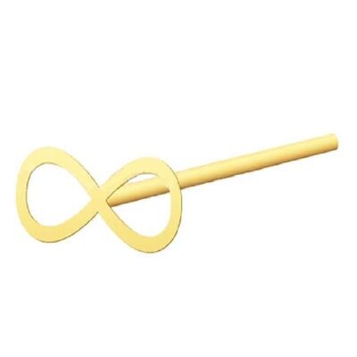 Silver & Gold Plated Nose Stud - Gold Infinity