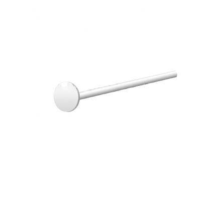 Silver & Gold Plated Nose Stud - Silver Circle