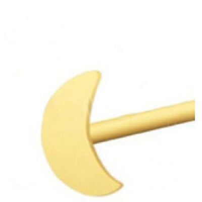 Silver & Gold Plated Nose Stud - Gold Moon