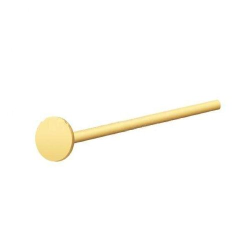 Silver & Gold Plated Nose Stud - Gold Circle