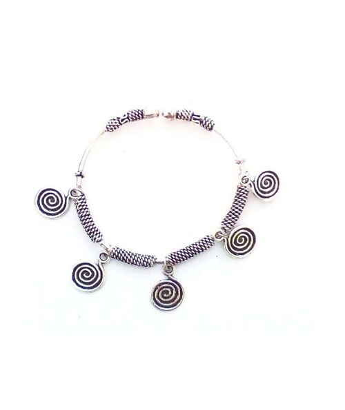 Charm Silver Bracelet - Spiral