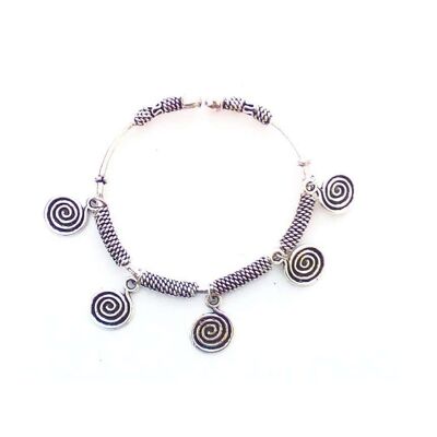 Bracelet Charm Argent - Spirale