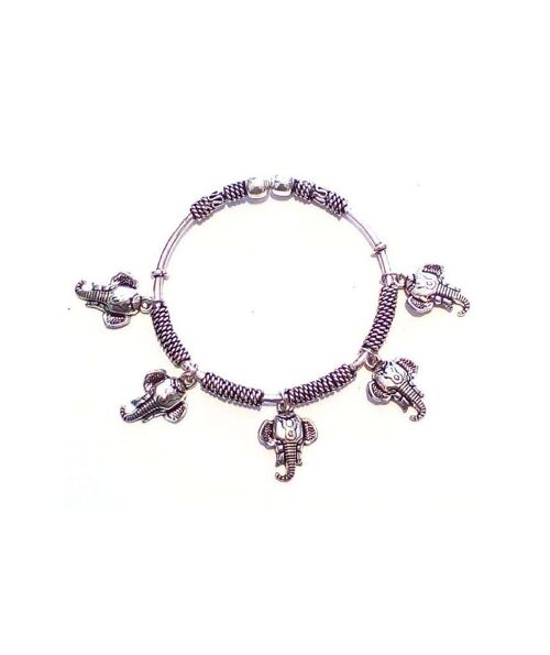 Charm Silver Bracelet - Elephant