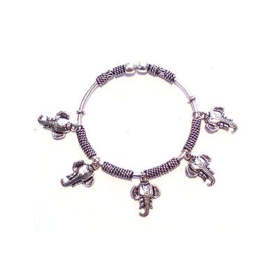 Bracelet Argent Charm - Éléphant