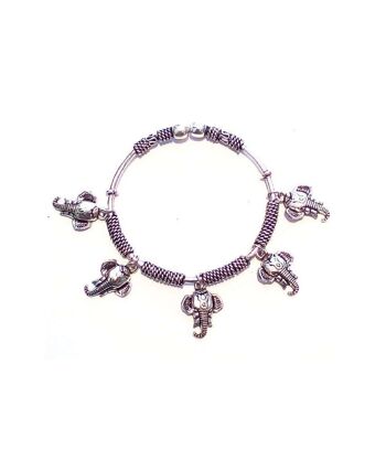 Bracelet Argent Charm - Éléphant 1