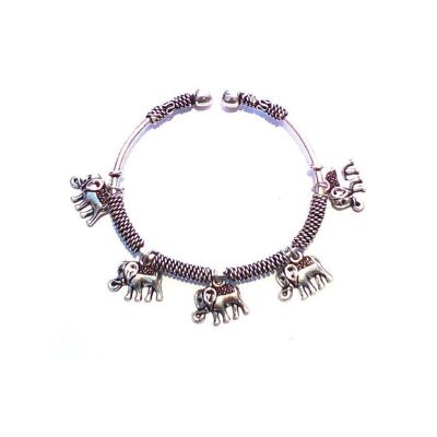 Bracelet Argent Charm - Éléphant.1