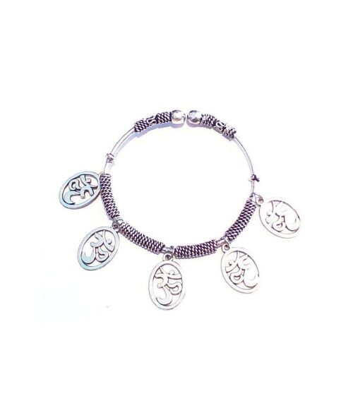 Charm Silver Bracelet - Om
