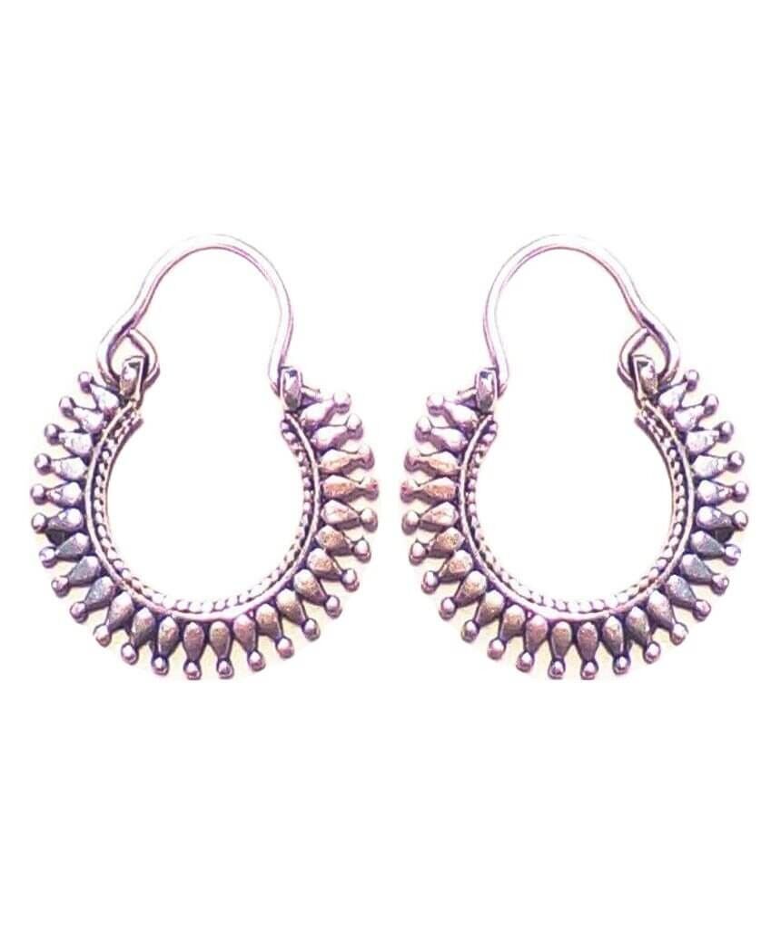 Boucles d'Oreilles Boho Hoop - Argent Large