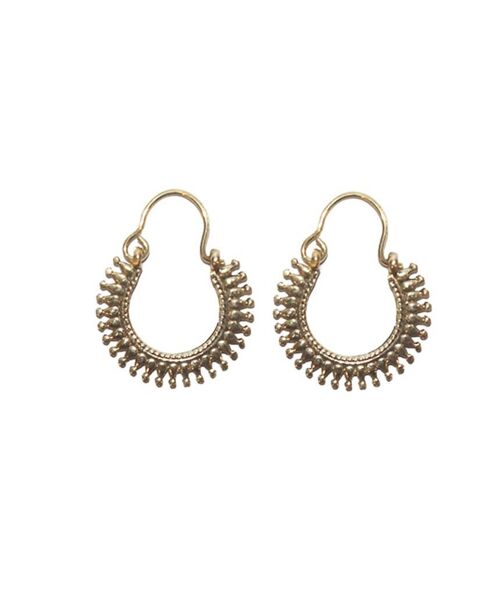 Boho Hoop Earrings - Gold Small