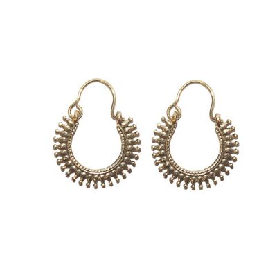 Boho Hoop Earrings - Gold Small