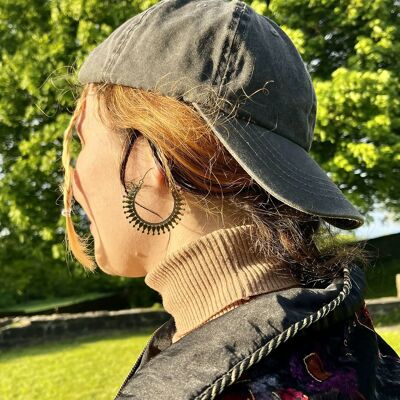 Boho Hoop Earrings - Gold Large
