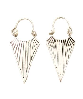 Boucles d'Oreilles Triangulaires - Argent Large 1