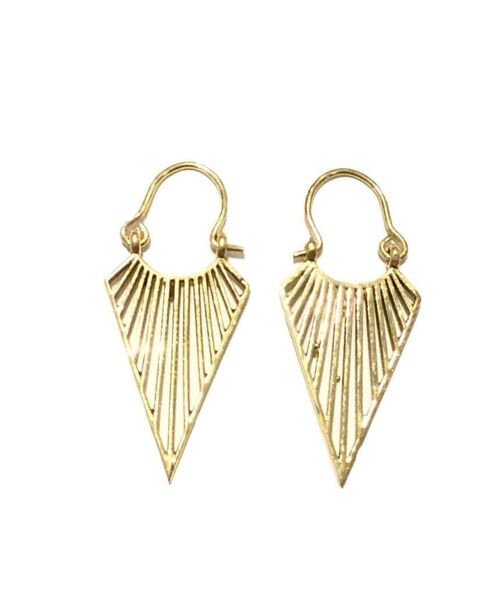 Triangular Statement Earrings - Gold Small