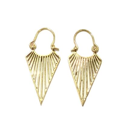 Triangular Statement Earrings - Gold Small