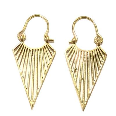 Triangular Statement Earrings - Gold Large